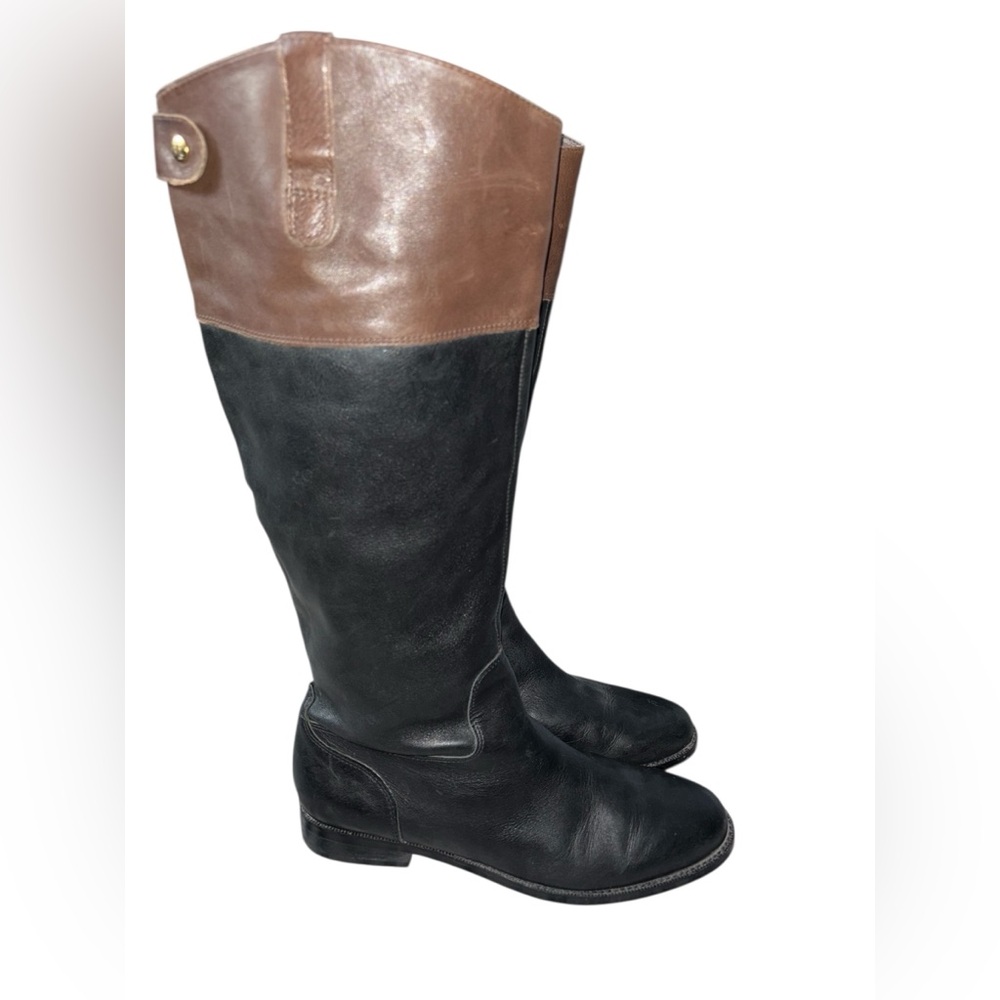 Ralph Lauren two toned rider boots janessa boots